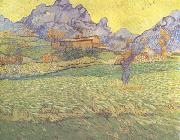 Vincent Van Gogh A Meadow in the Mounatains:Le Mas de Saint-Paul (nn04) oil painting on canvas
